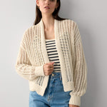 Organic Cotton Open Mesh Cardigan - Joy