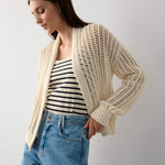 Organic Cotton Open Mesh Cardigan - Joy