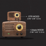 OTR Wood and Utopia Retro Portable FM Radio Bluetooth: Walnut / OTR Wood - Joy