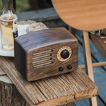 OTR Wood and Utopia Retro Portable FM Radio Bluetooth: Walnut / OTR Wood - Joy