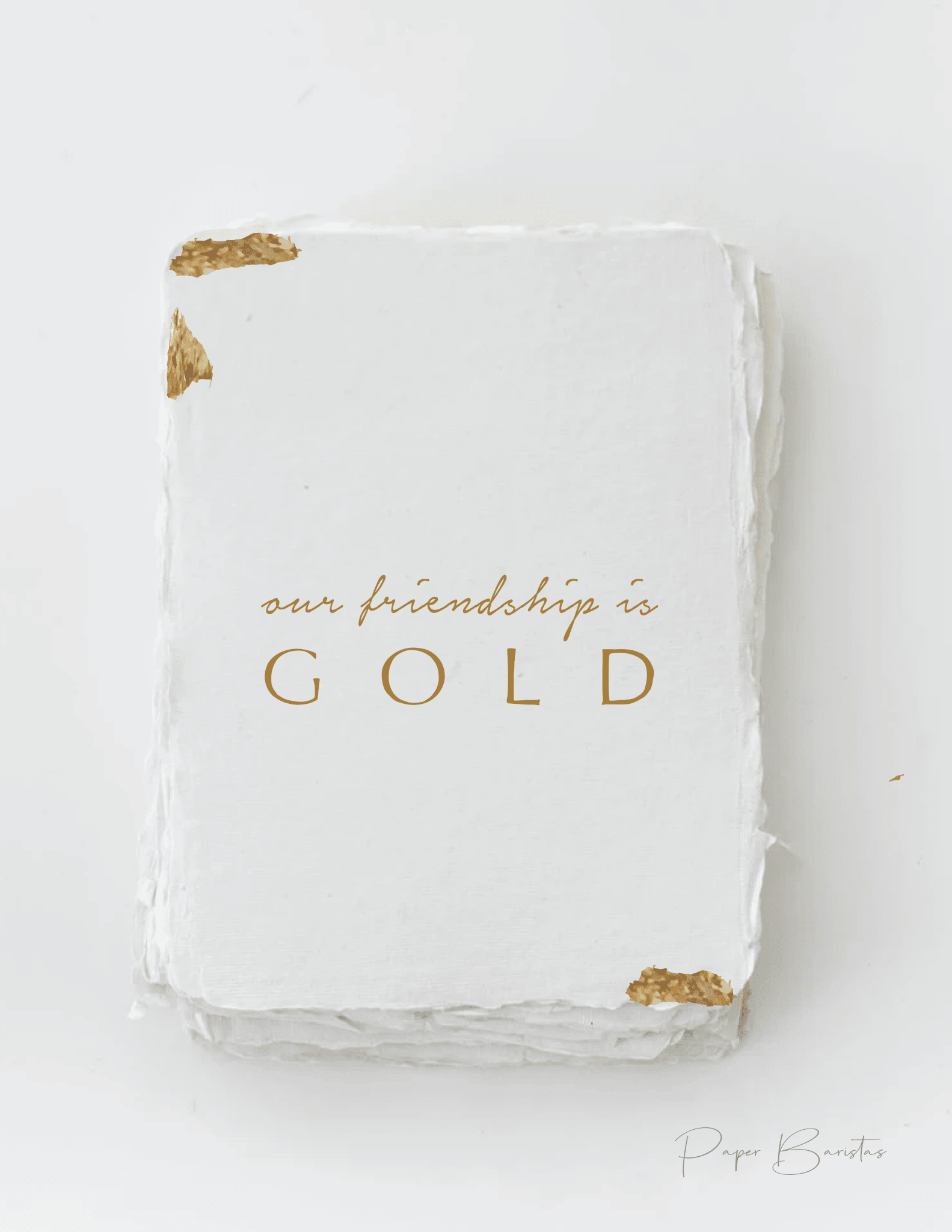 Our Friendship is Gold | Foil Greeting Card - Joy