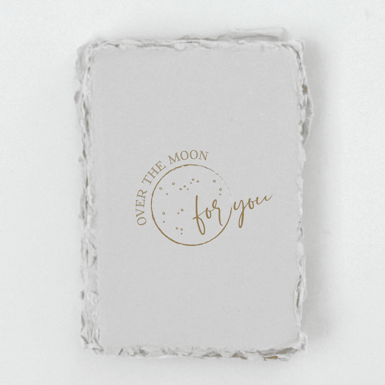 "Over The Moon For You" Flat Greeting Card - Joy Gift Shoppe