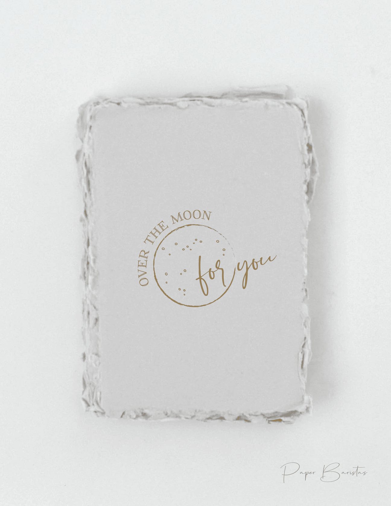 "Over The Moon For You" Flat Greeting Card - Joy Gift Shoppe