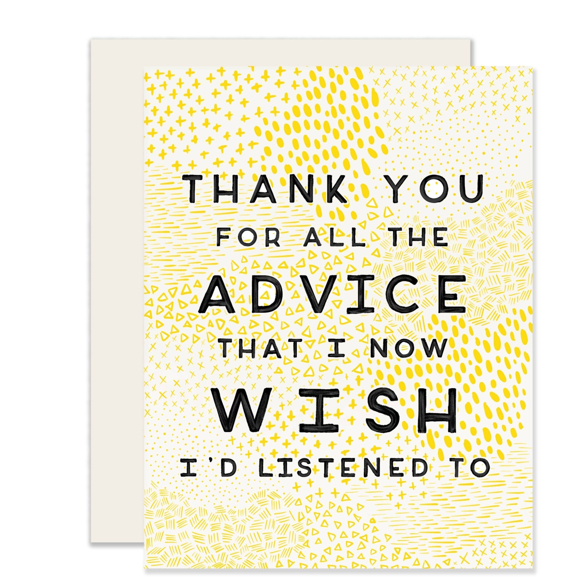 Parental Advice | Funny Mother's Father's Day Card - Joy
