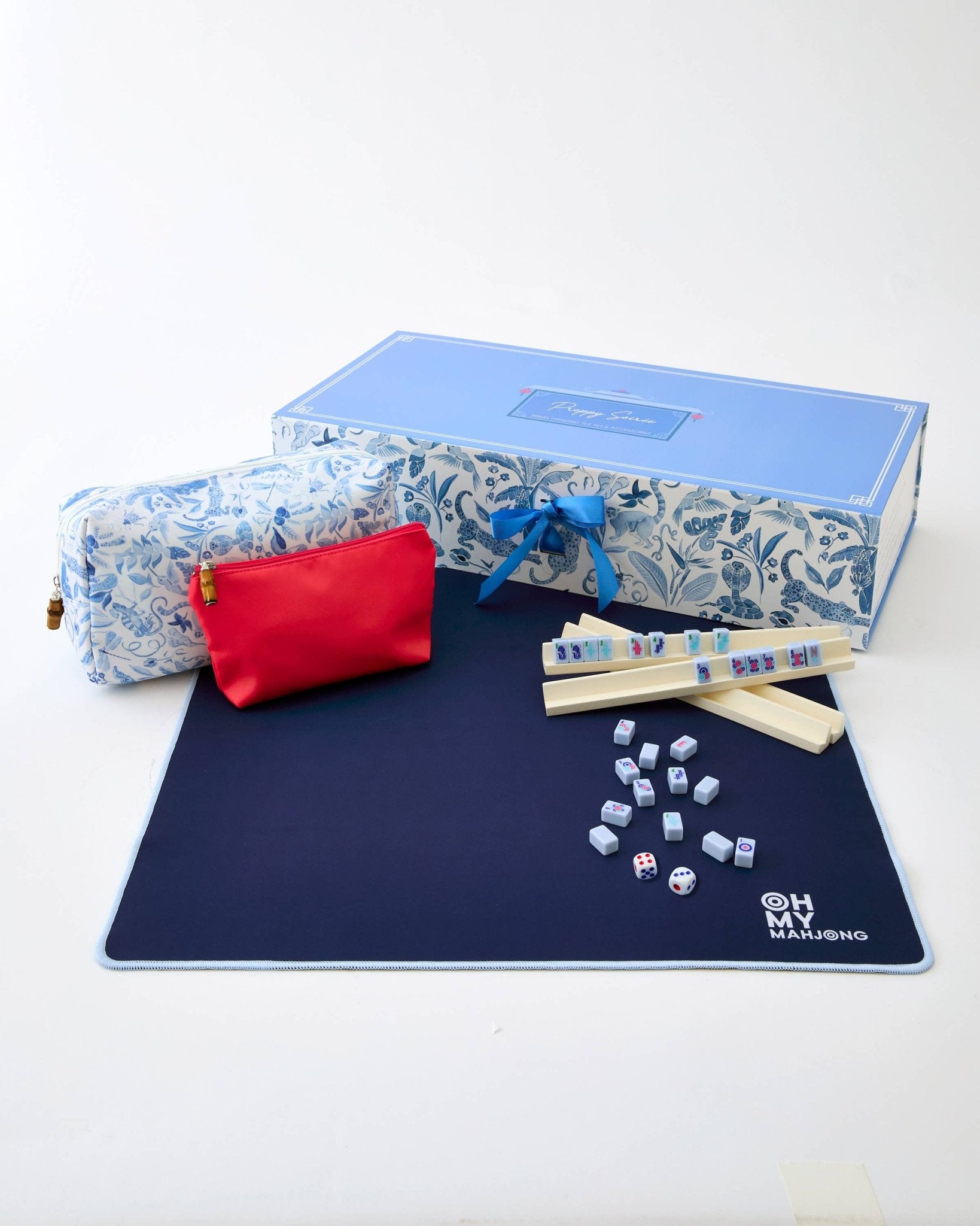 Parisian Blue Mahjong Travel Set - Joy