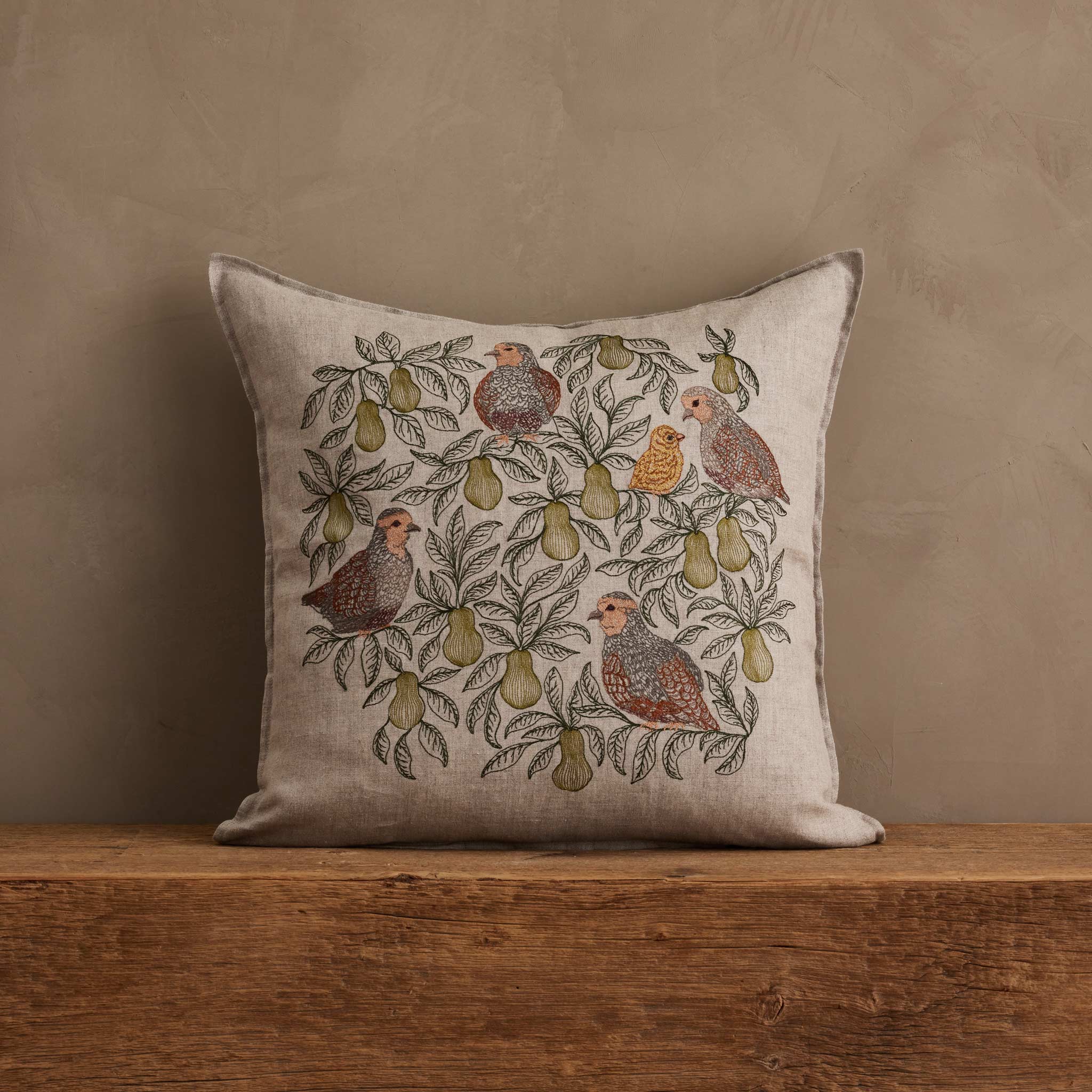 Partridge in a Pear Tree Pillow - Joy Gift Shoppe