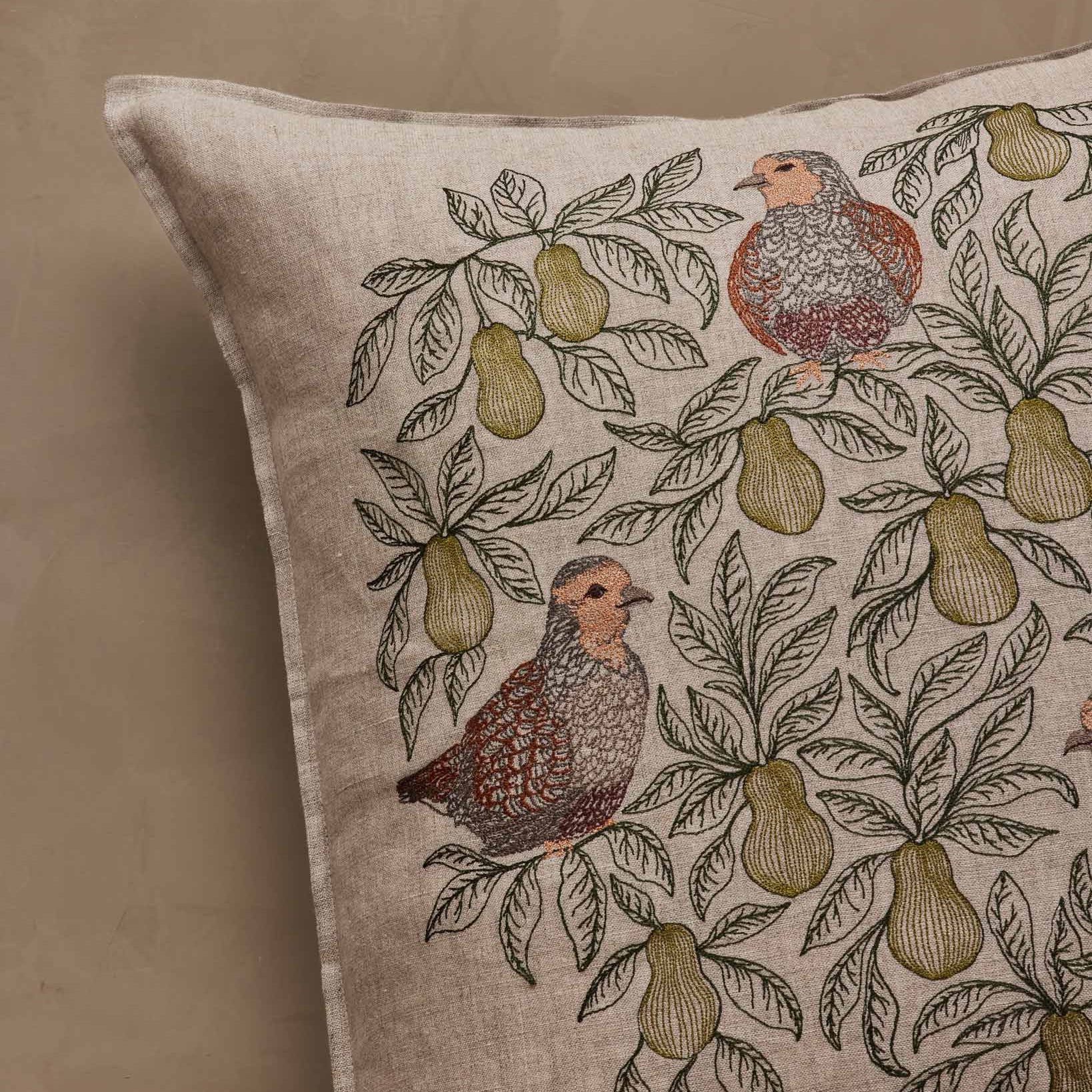 Partridge in a Pear Tree Pillow - Joy Gift Shoppe