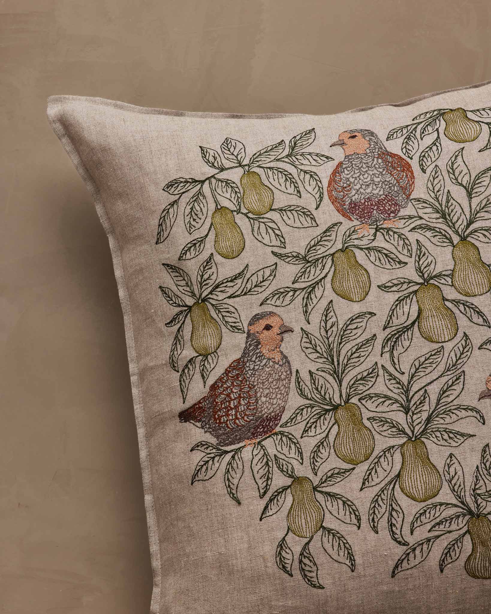 Partridge in a Pear Tree Pillow - Joy Gift Shoppe