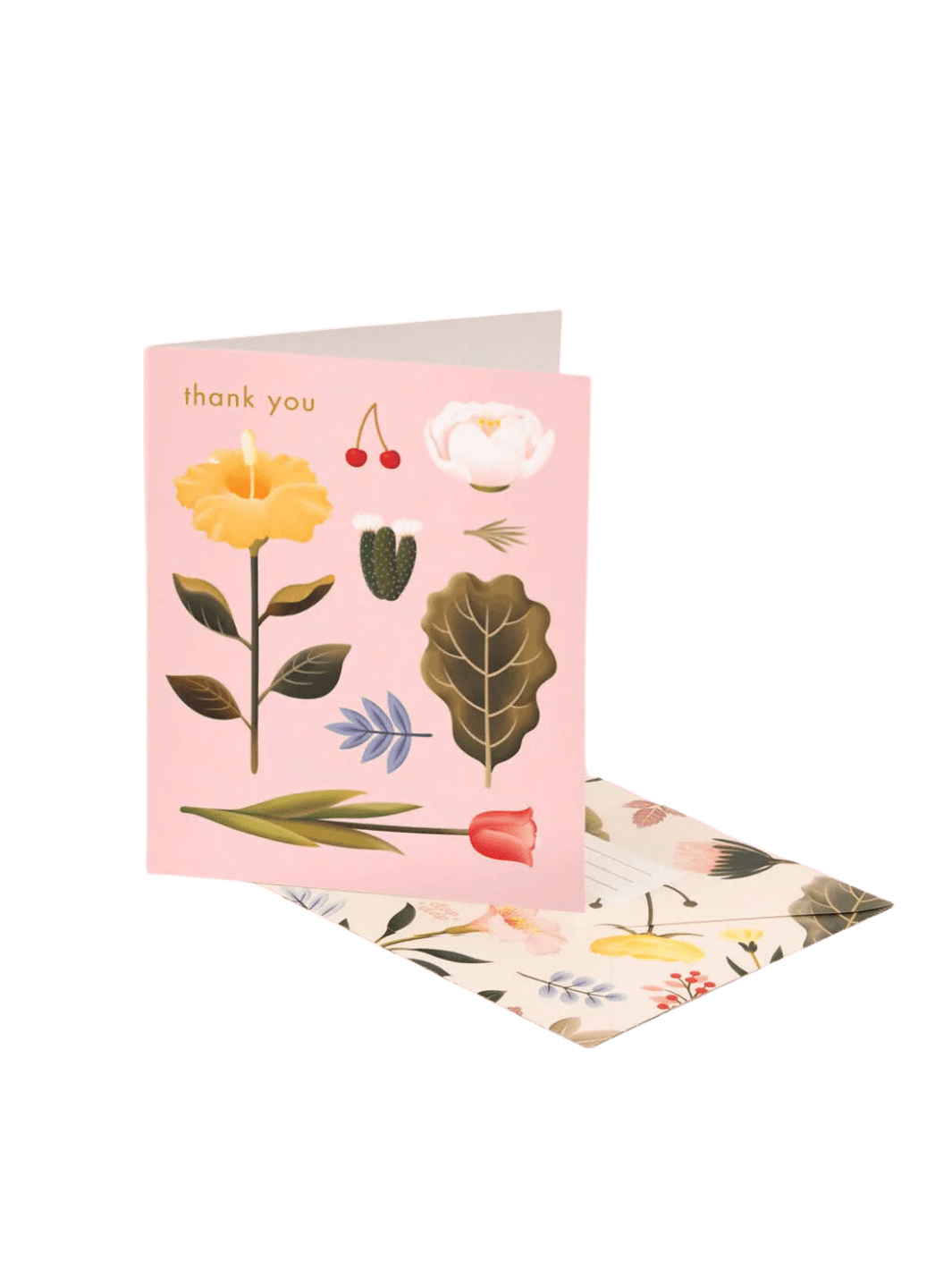 Pastel Blossoms Thank You Card - Blush - Joy