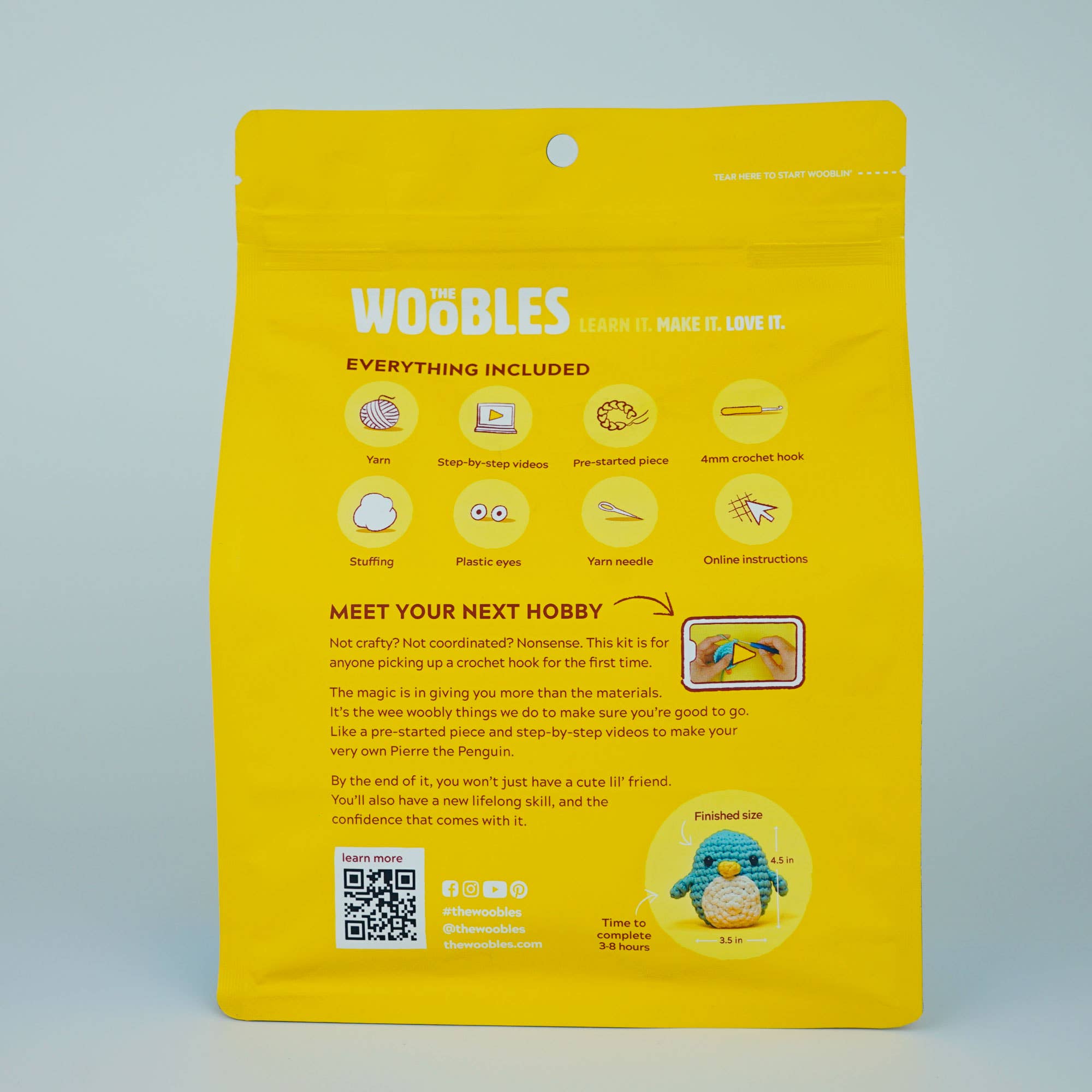 Pierre the Penguin Beginner Crochet Kit - Joy