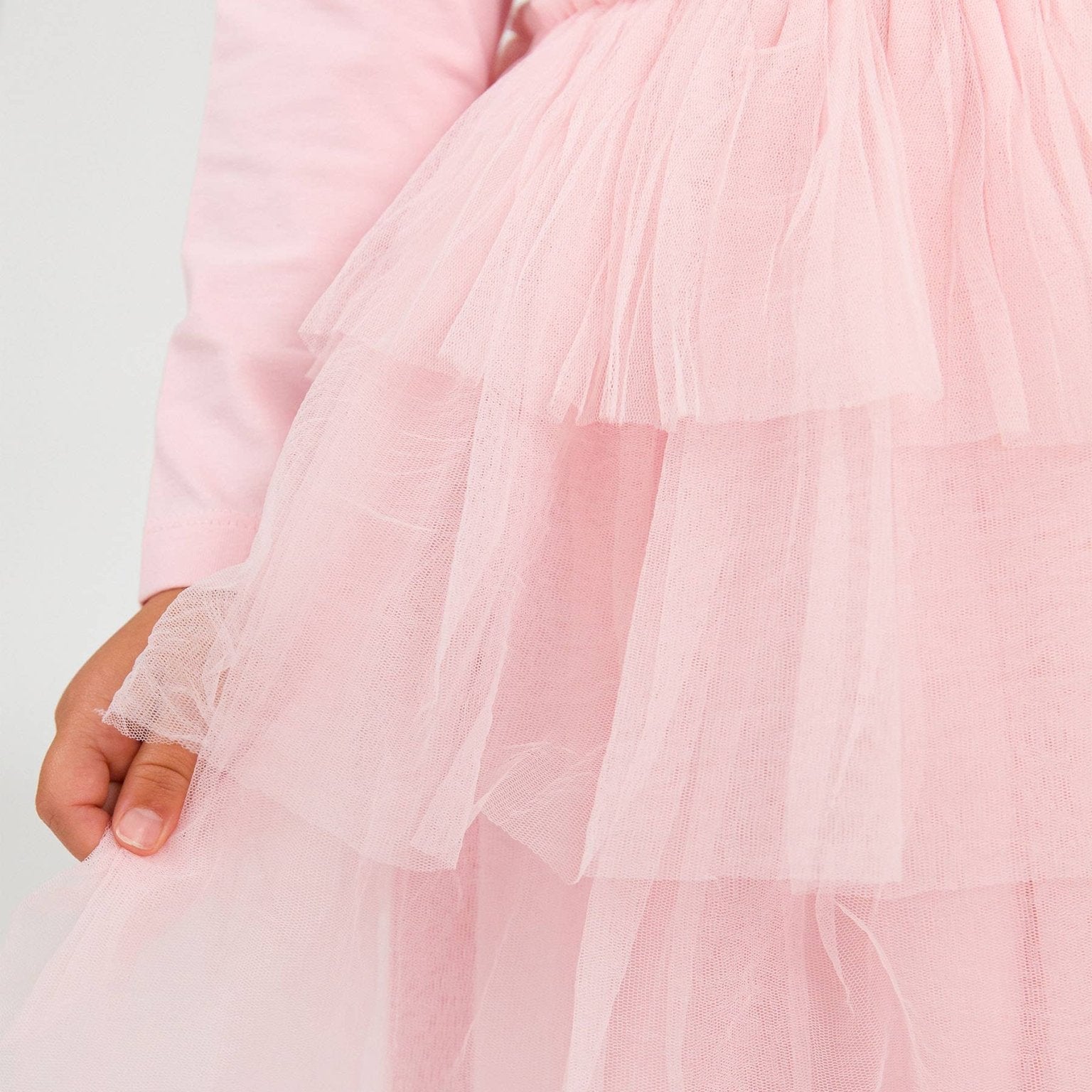 Pink Flutter Tulle LS Twirl Dress | 4T - Joy