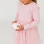 Pink Flutter Tulle LS Twirl Dress | 4T - Joy