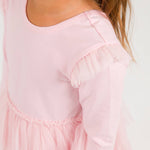 Pink Flutter Tulle LS Twirl Dress | 5Y - Joy