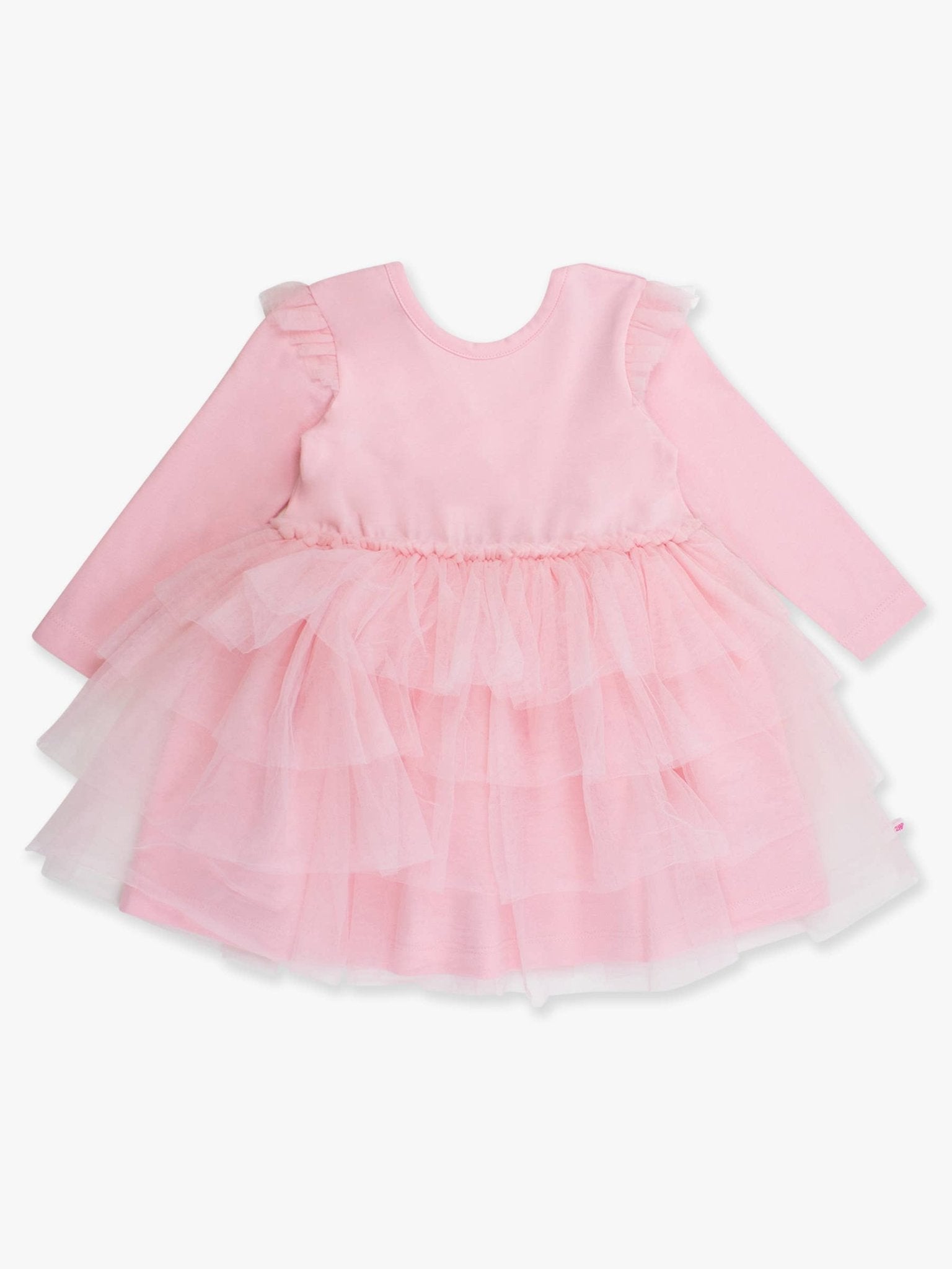 Pink Flutter Tulle LS Twirl Dress | 5Y - Joy