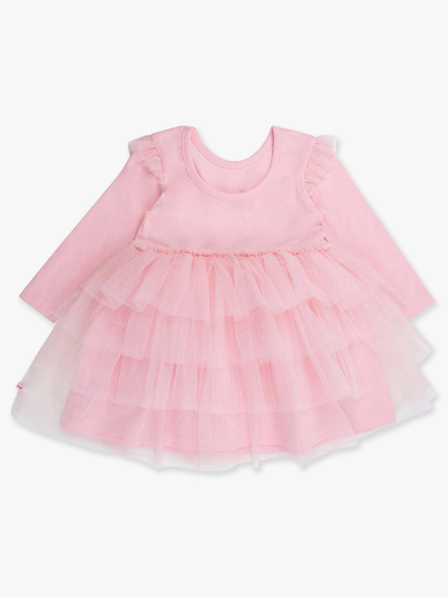 Pink Flutter Tulle LS Twirl Dress | 5Y - Joy
