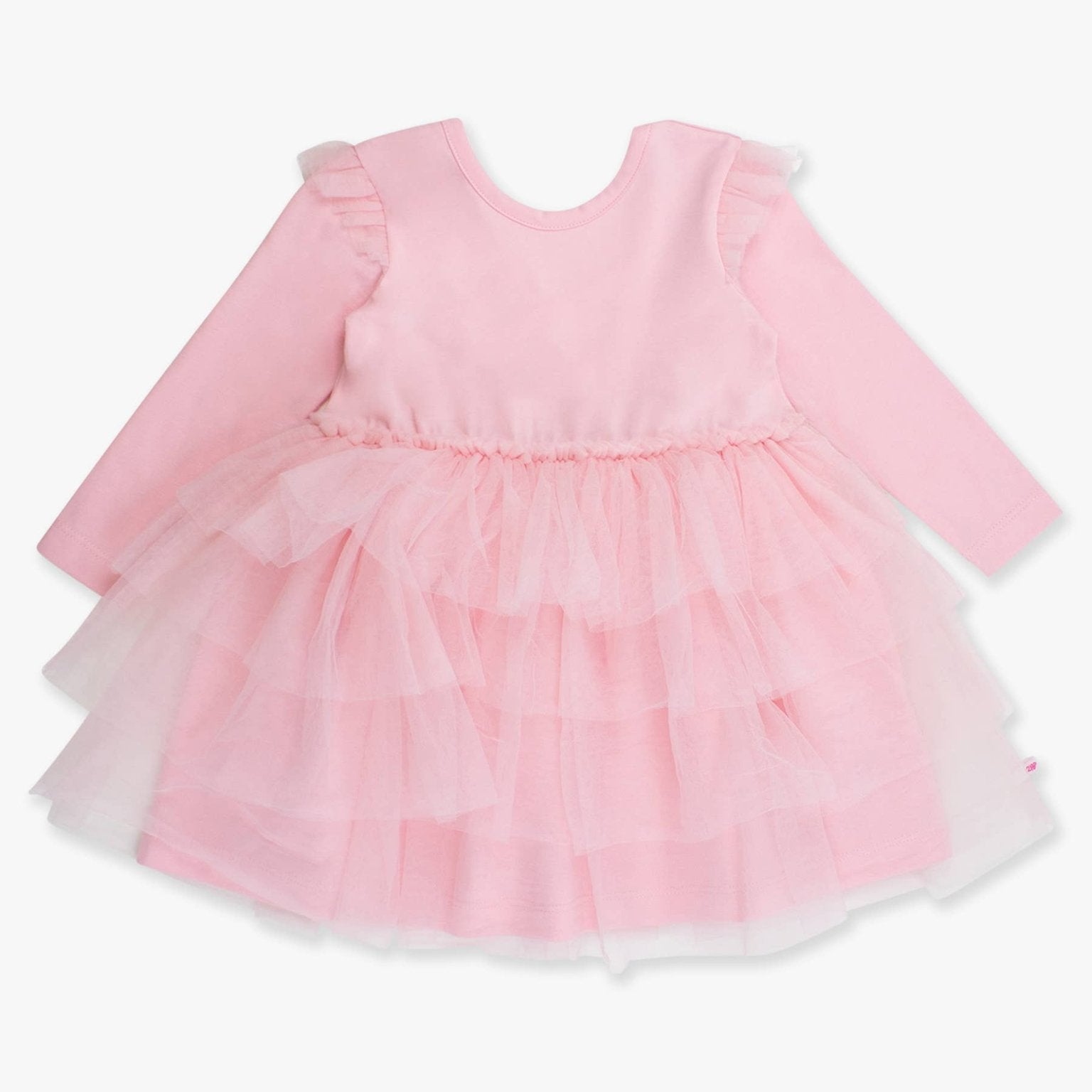 Pink Flutter Tulle LS Twirl Dress | 7Y - Joy