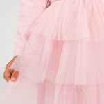 Pink Flutter Tulle LS Twirl Dress | 7Y - Joy