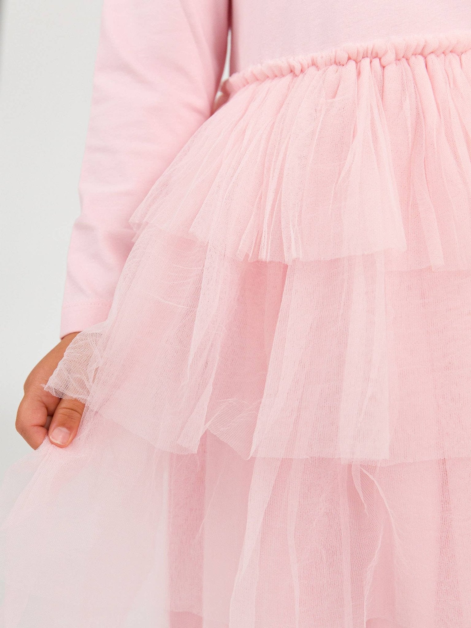 Pink Flutter Tulle LS Twirl Dress | 7Y - Joy