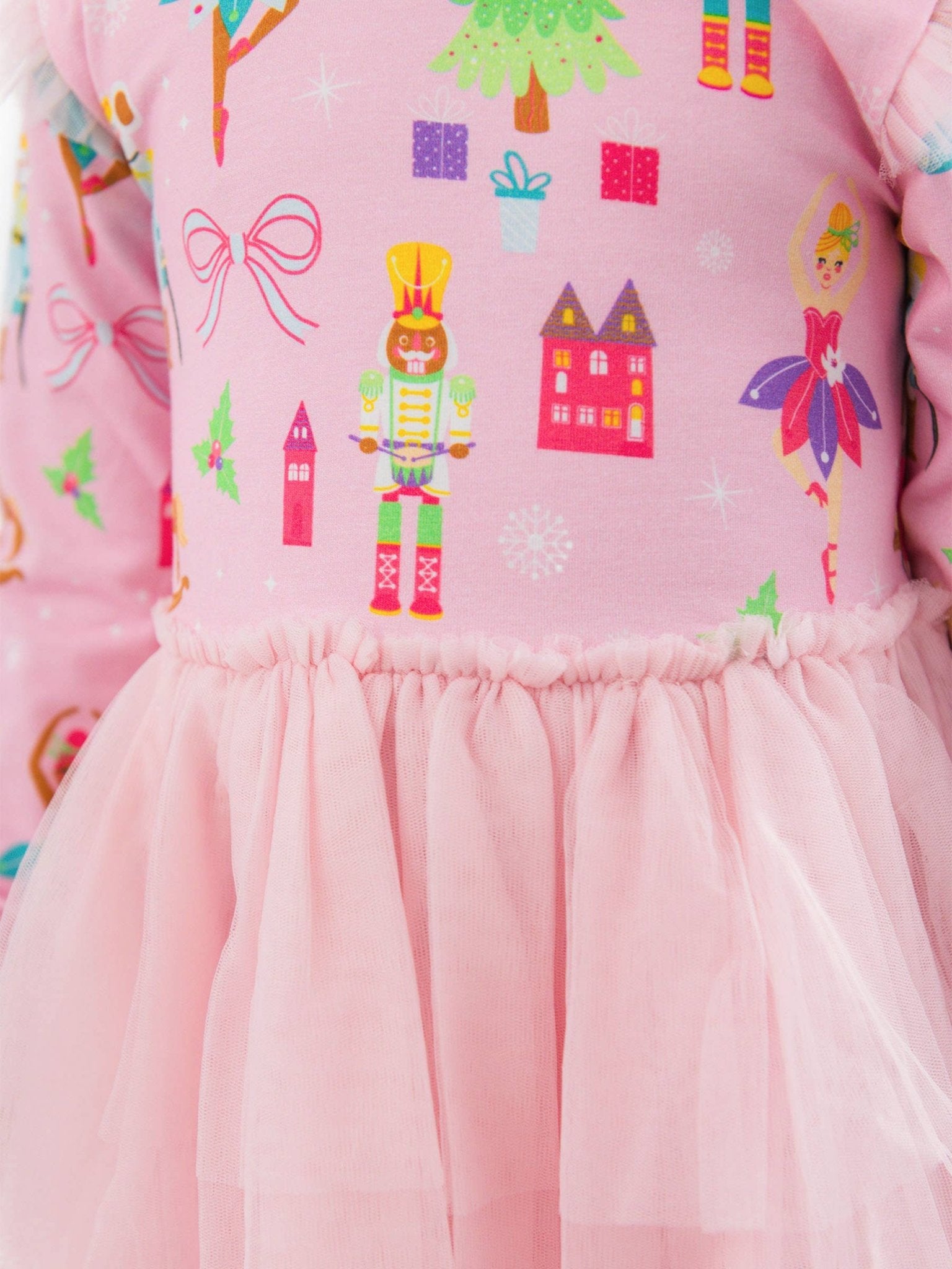 Pink Sugarplum Dreams Flutter Tulle LS Twirl Dress | 12 - 18M - Joy