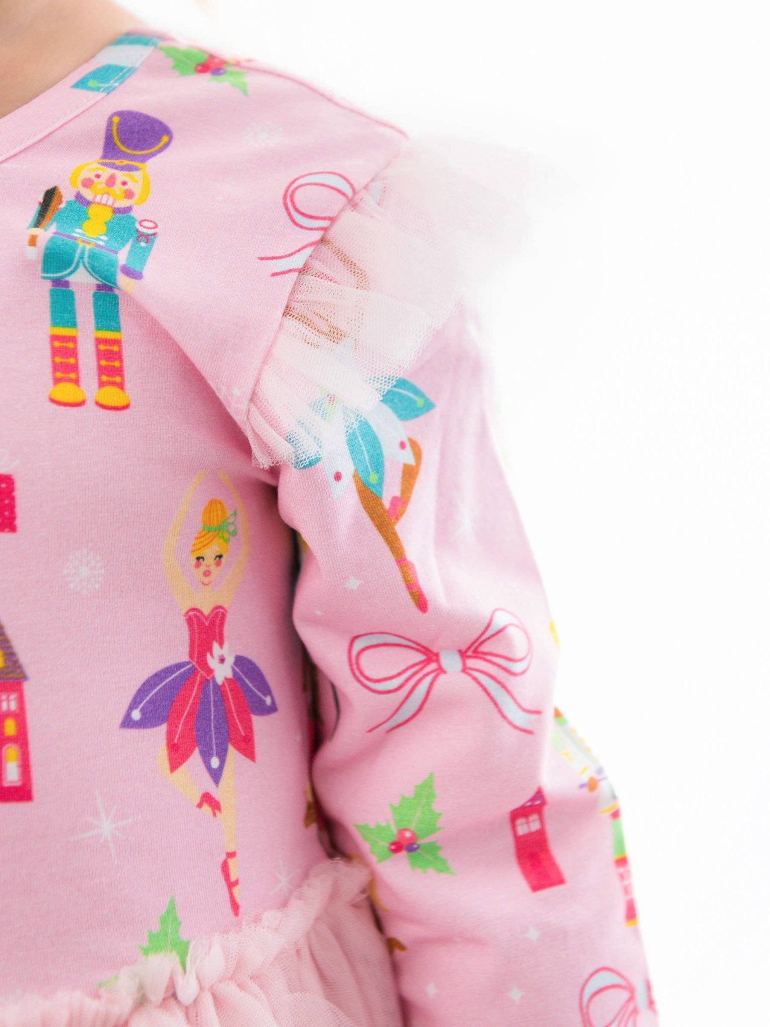 Pink Sugarplum Dreams Flutter Tulle LS Twirl Dress | 12 - 18M - Joy