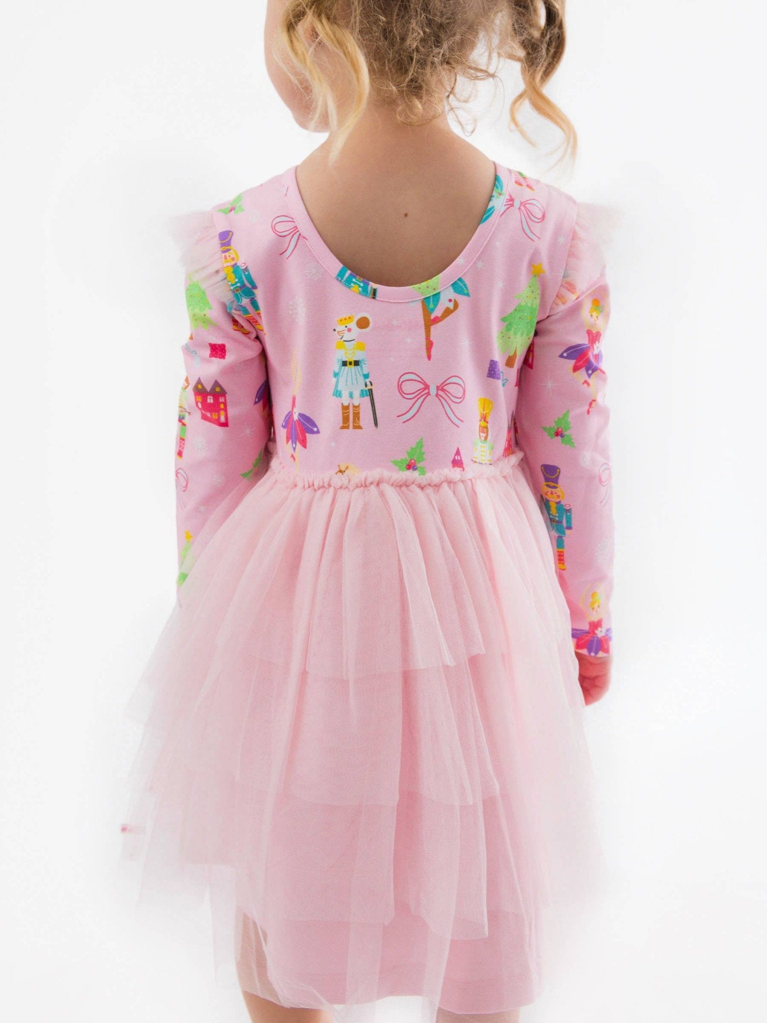 Pink Sugarplum Dreams Flutter Tulle LS Twirl Dress | 12 - 18M - Joy