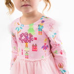 Pink Sugarplum Dreams Flutter Tulle LS Twirl Dress | 12 - 18M - Joy
