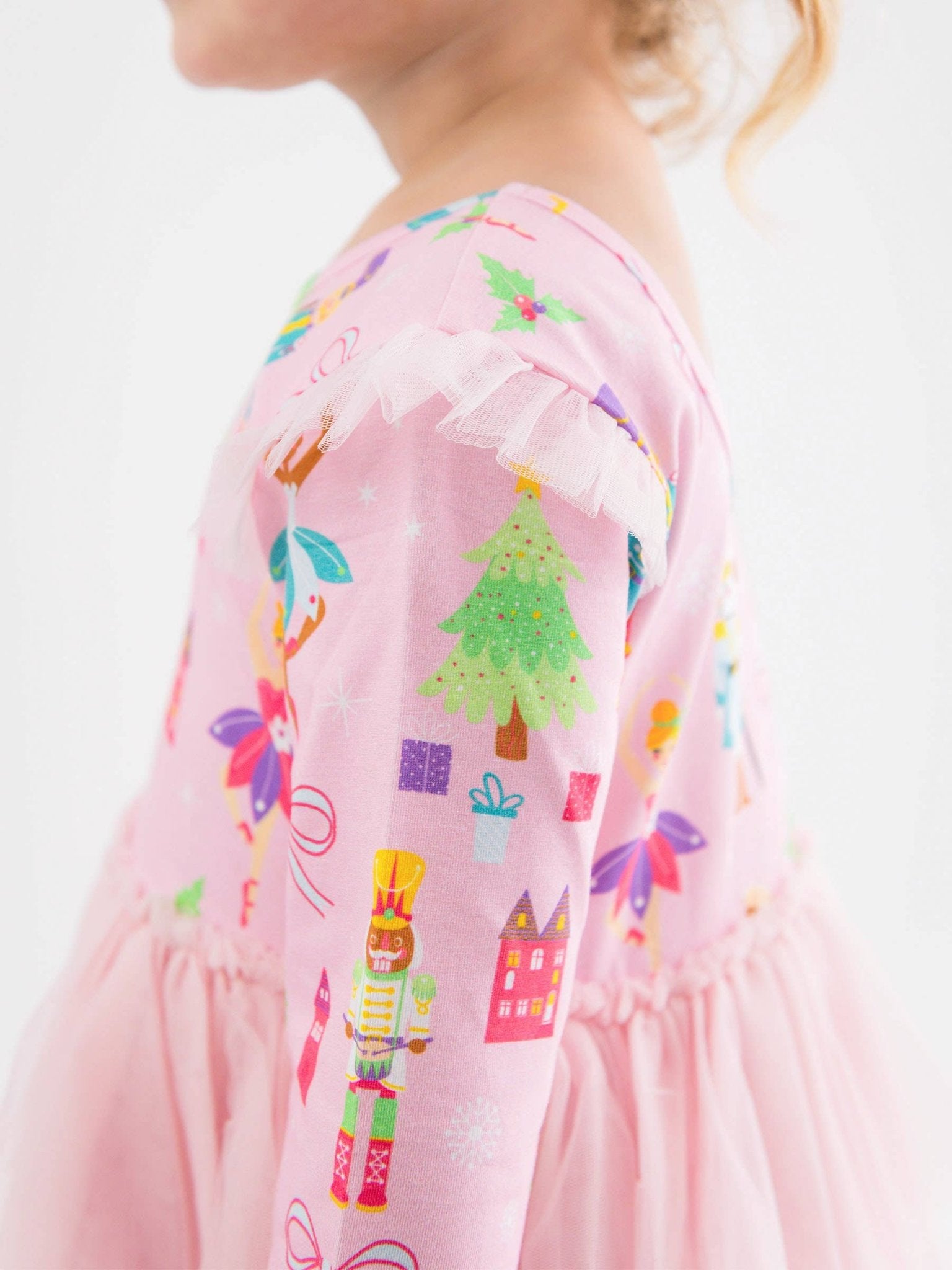 Pink Sugarplum Dreams Flutter Tulle LS Twirl Dress | 12 - 18M - Joy