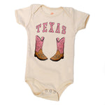 Pink Texas Boots Onesie - Joy Gift Shoppe