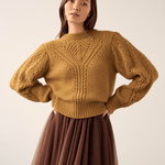 Plush Alpaca Blend Pointelle Crewneck - Joy