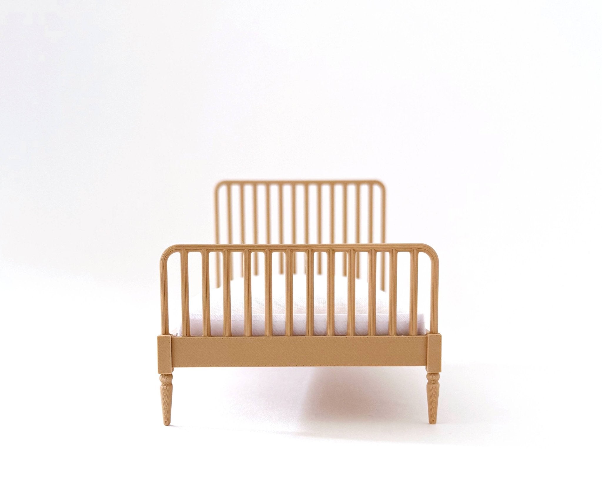 Queen Dollhouse Bed with Mattress – Natural - Joy Gift Shoppe