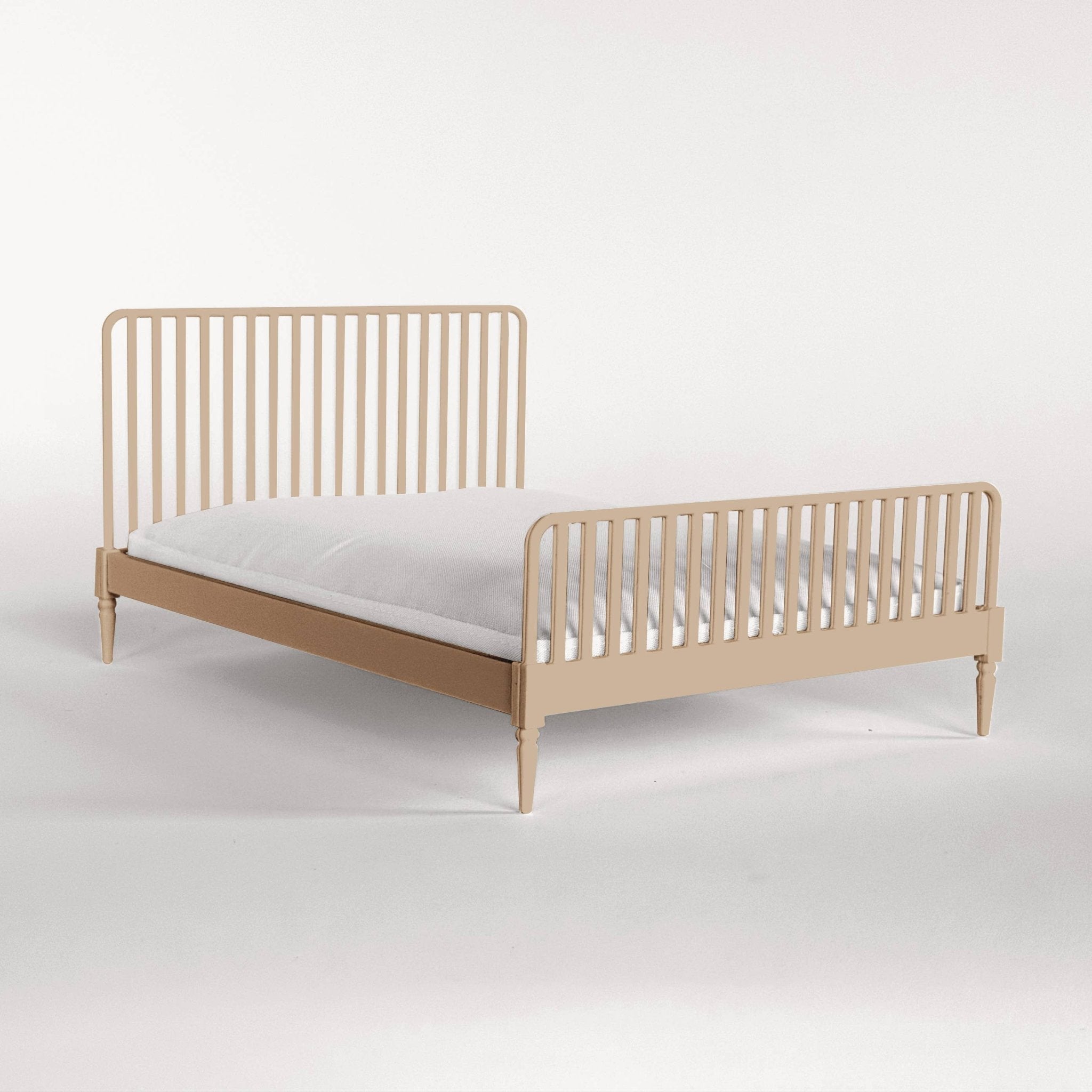 Queen Dollhouse Bed with Mattress – Natural - Joy Gift Shoppe