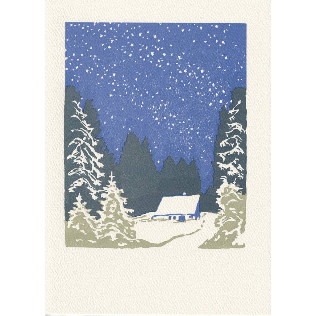 Quiet Night Holiday Card - Joy
