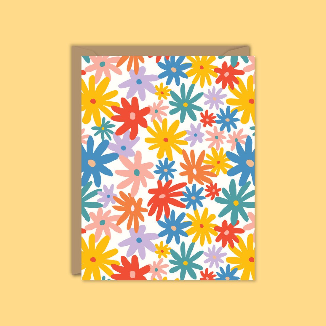 Rainbow Checkerboard Happy Birthday Greeting Card - Joy