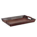 Rectangle Leather Tray (Brown) - Joy
