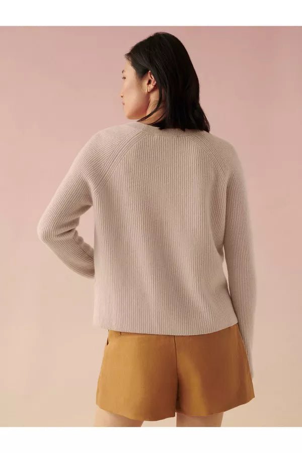 Recycled Cashmere Ribbed Crewneck - Joy