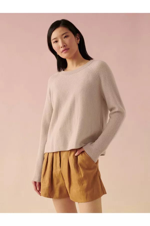 Recycled Cashmere Ribbed Crewneck - Joy