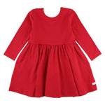 Red Knit LS Twirl Dress | 4T - Joy