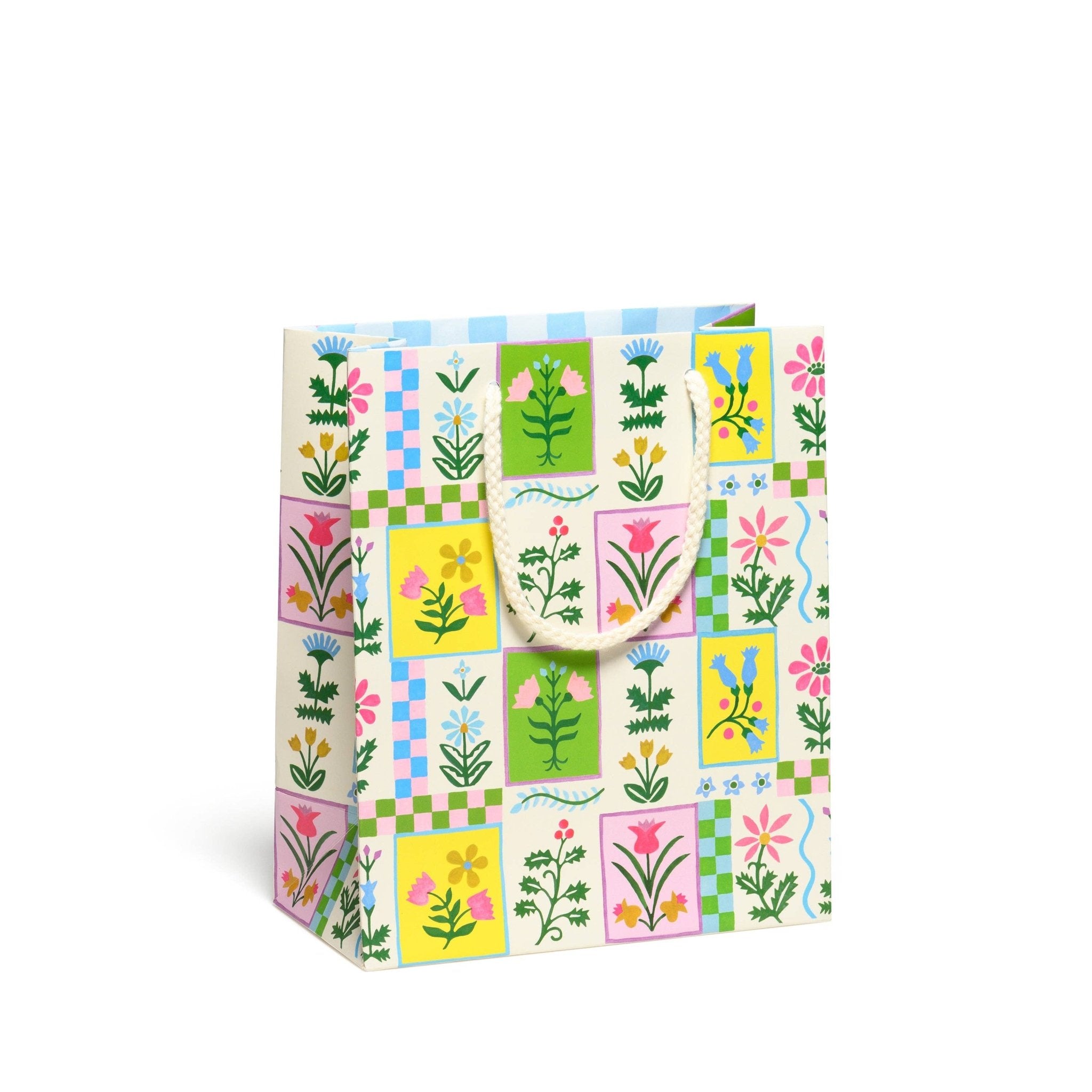 Retro Flower Gift Bag: Medium - Joy