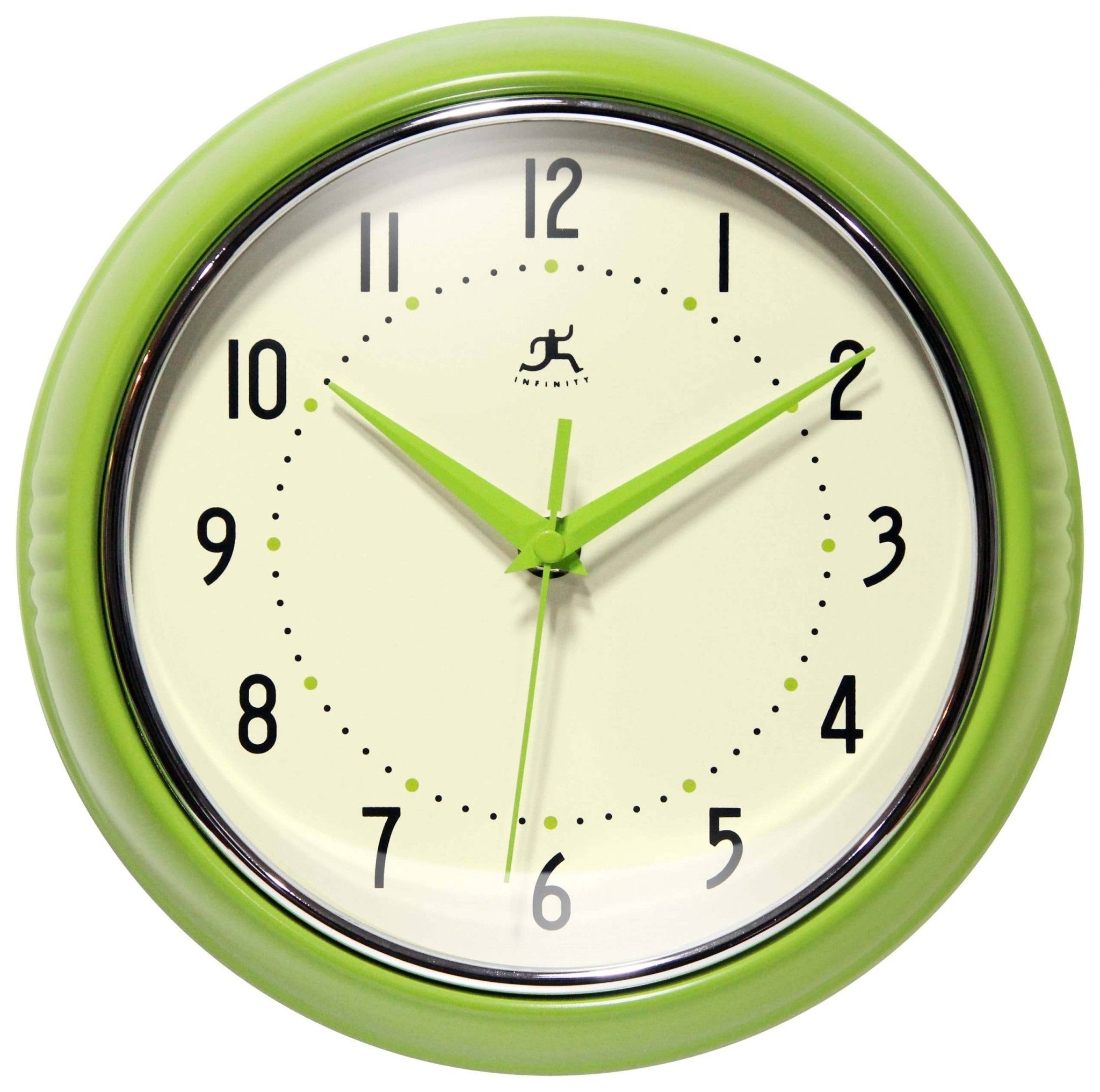 Retro Lime Wall Clock - Joy