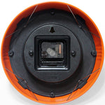 Retro Round Orange Indoor Wall Clock 9.5 Inch - Joy