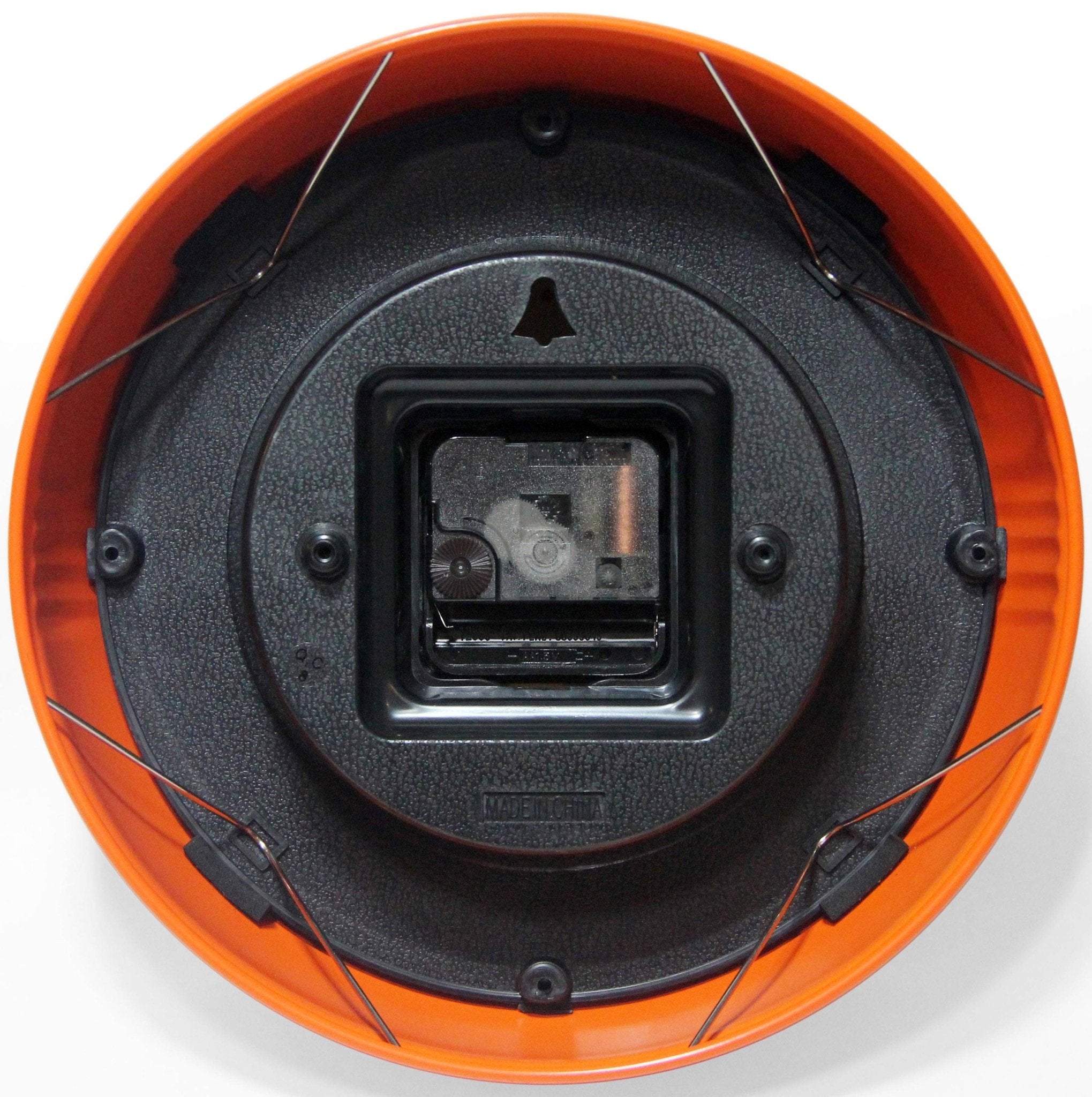 Retro Round Orange Indoor Wall Clock 9.5 Inch - Joy