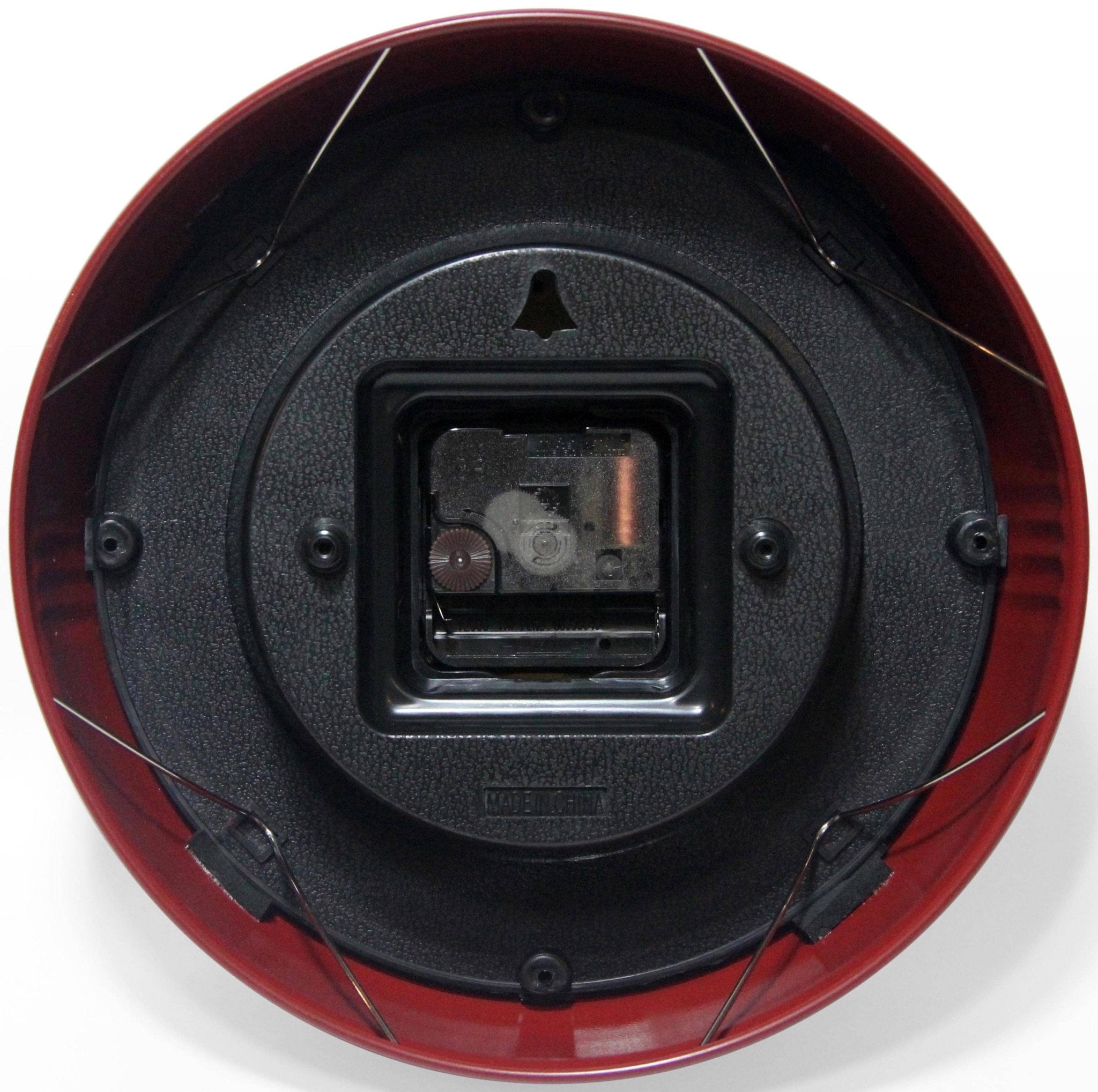 Retro Round Red Indoor Wall Clock 9.5 Inch - Joy