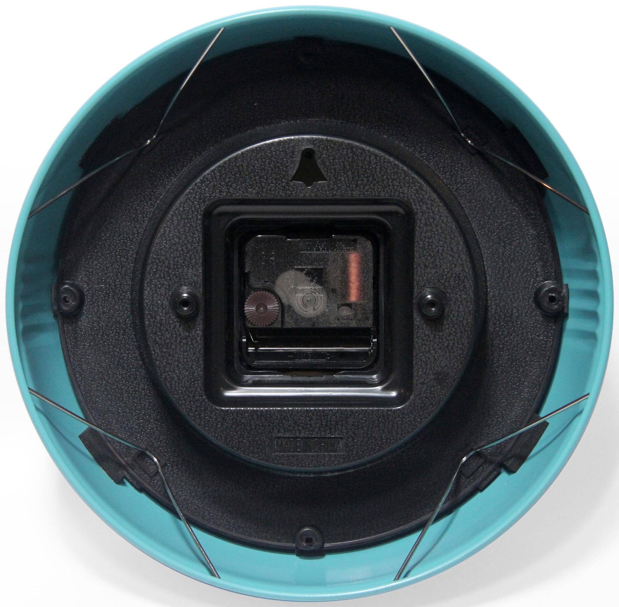 Retro Round Turquoise Indoor Wall Clock 9.5 Inch - Joy