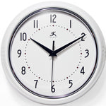 Retro Round White Indoor Wall Clock 9.5 Inch - Joy