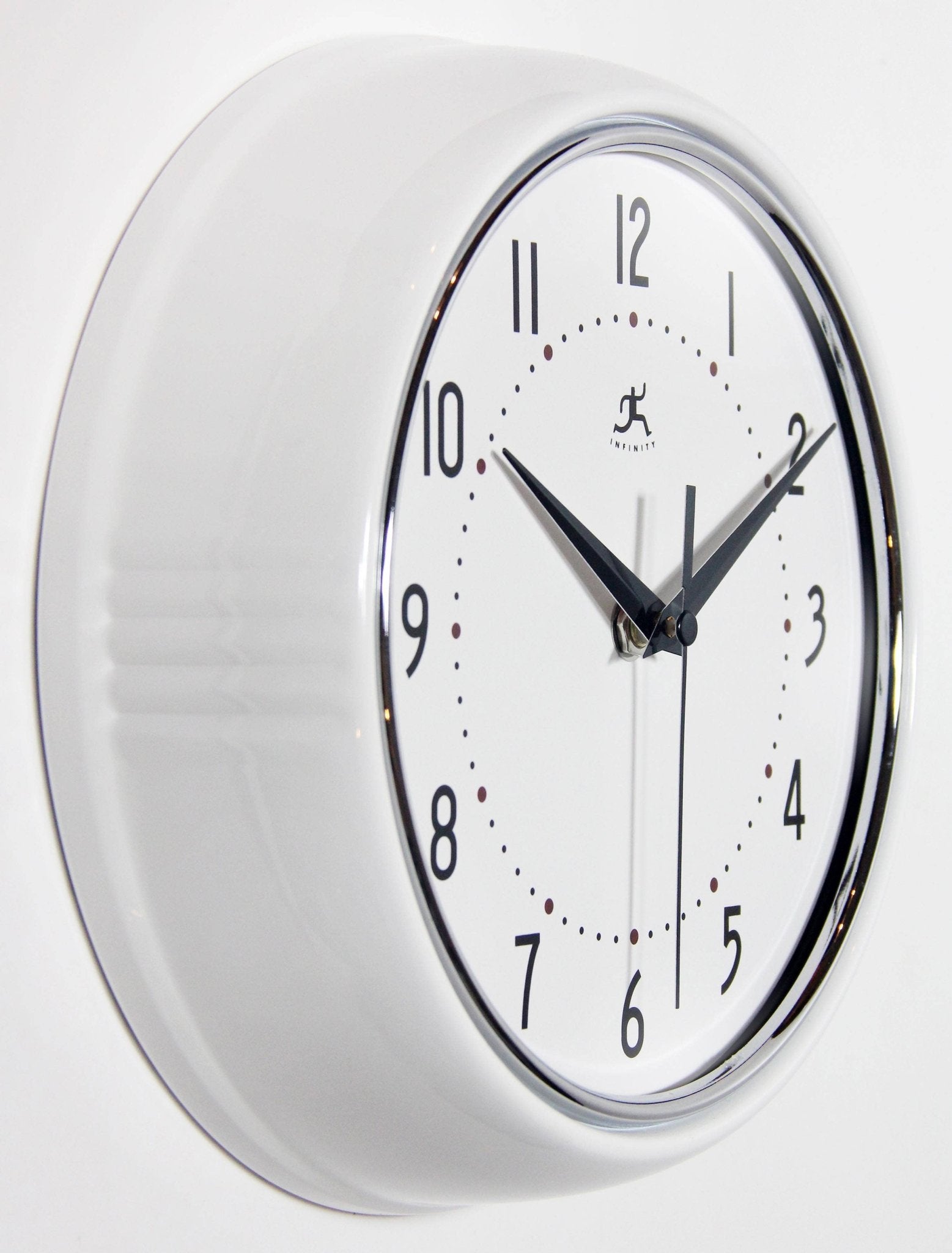 Retro Round White Indoor Wall Clock 9.5 Inch - Joy