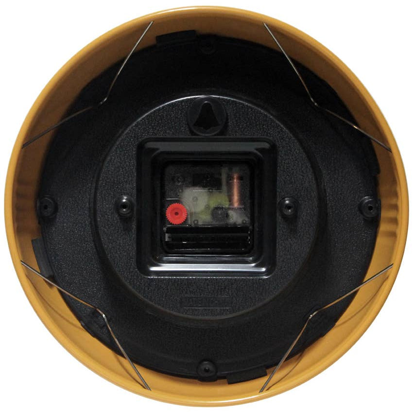 Retro Round Yellow Indoor Wall Clock 9.5 Inch - Joy