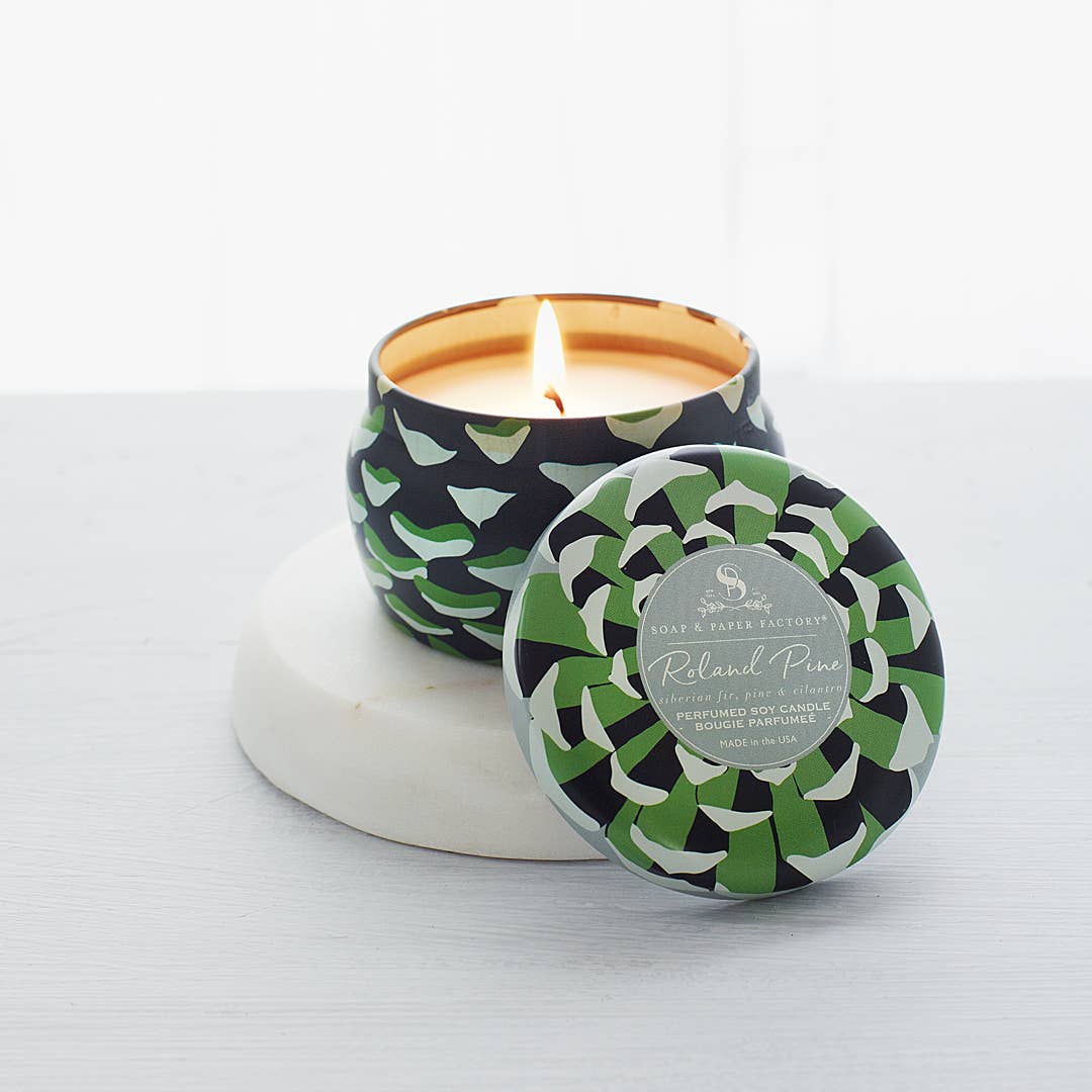 Roland Pine Small Tin Soy Candle - Joy
