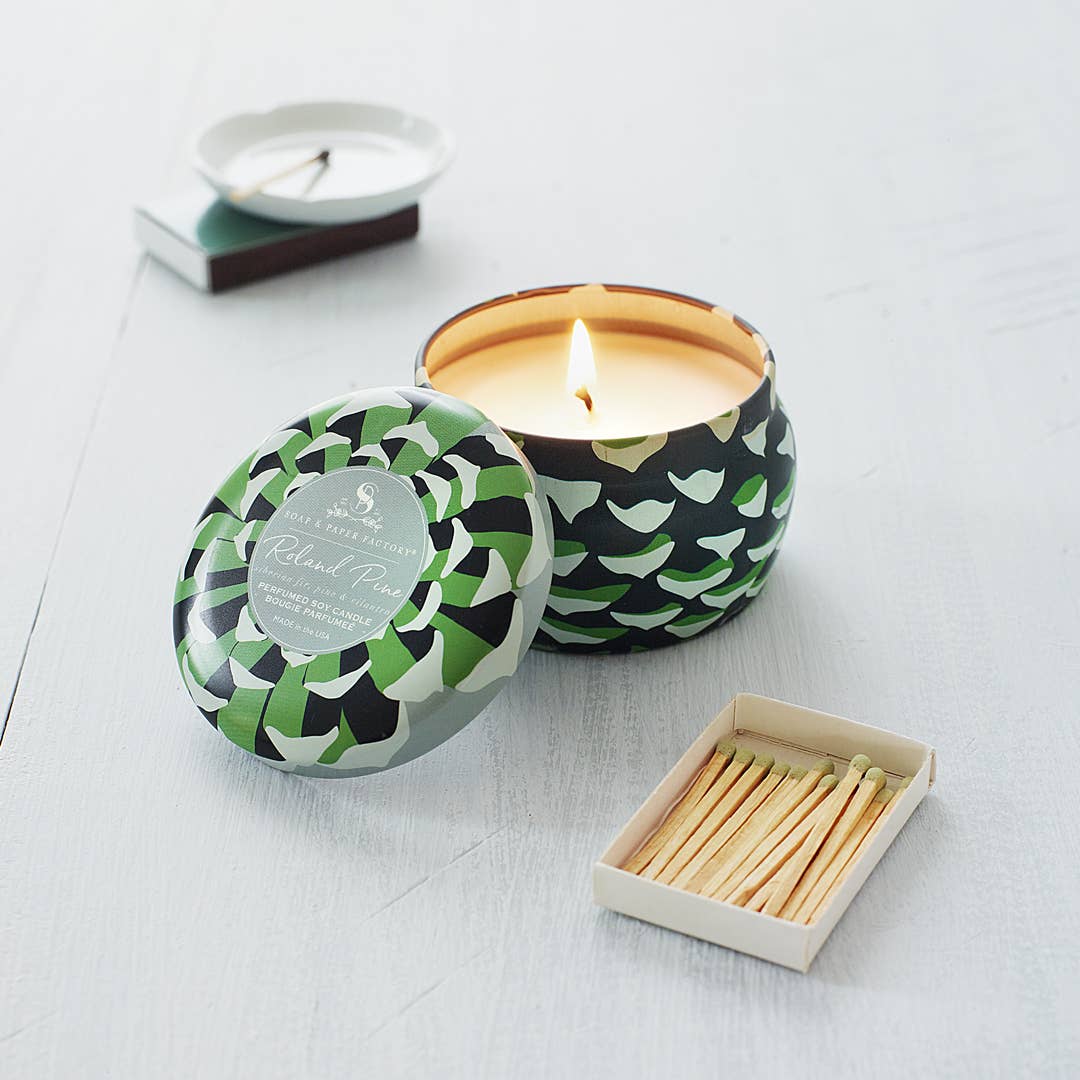 Roland Pine Small Tin Soy Candle - Joy