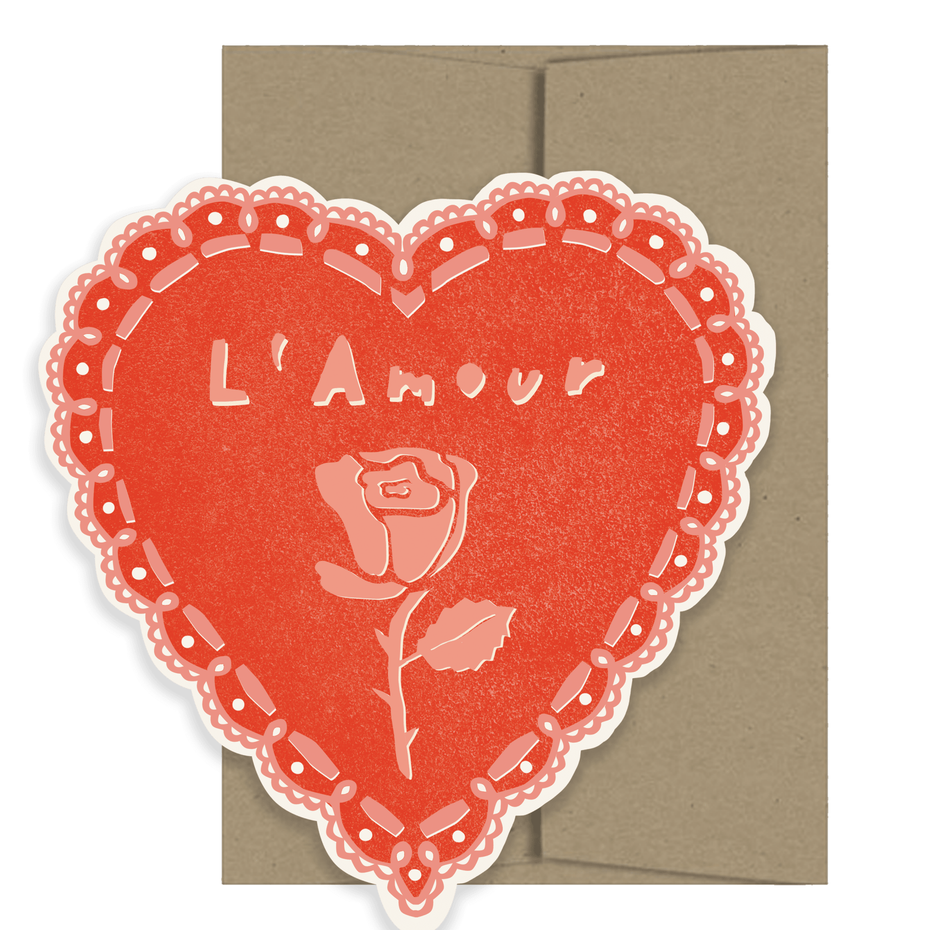 Rose Heart Card - Joy