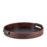 Round Leather Bar Tray - Joy Gift Shoppe
